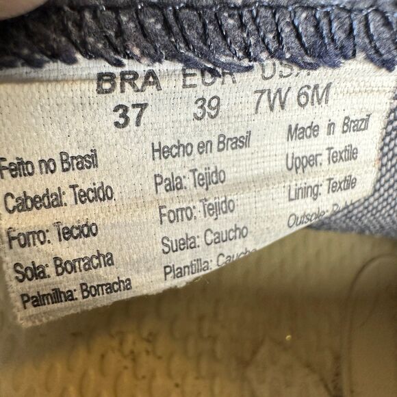 Havaianas Orgine III Blue Denim Espadrille Flats Women's Size 7 - Picture 6 of 9